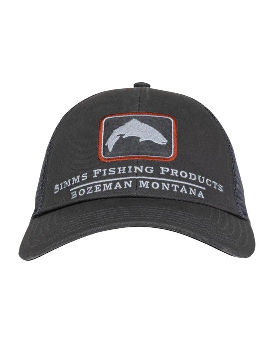 Simms Trout Icon Trucker Hat - Carbon – Fly Fish Food display picture 3